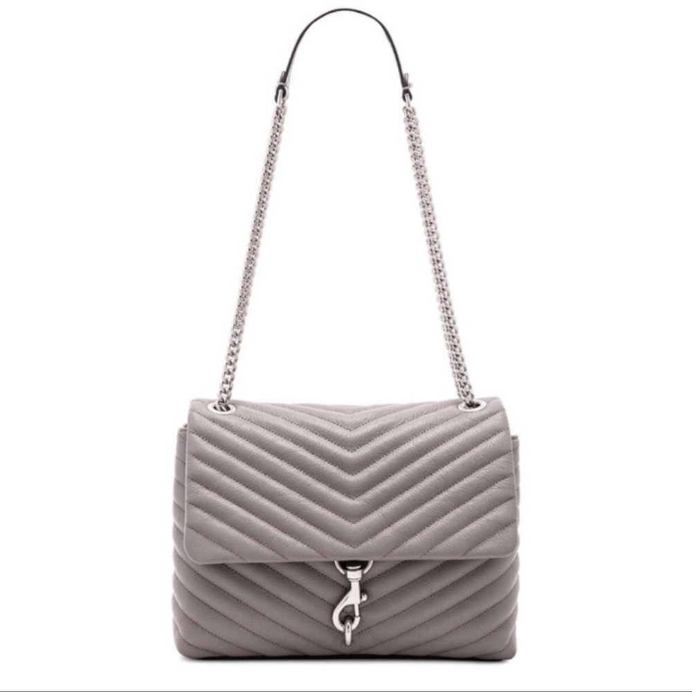 **SOLD** cross posted Rebecca minkoff Edie flap bag grey